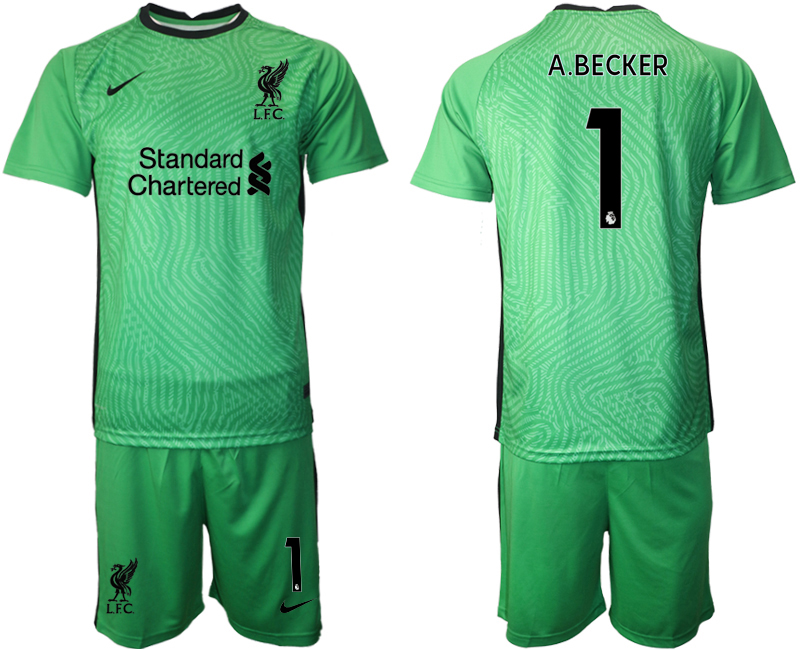 2021 Men Liverpool green goalkeeper 1. soccer jerseys